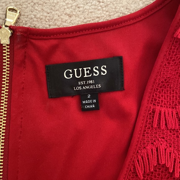 Beautiful size 2 red cocktail dress by Guess. Worn only once. - Picture 3 of 4